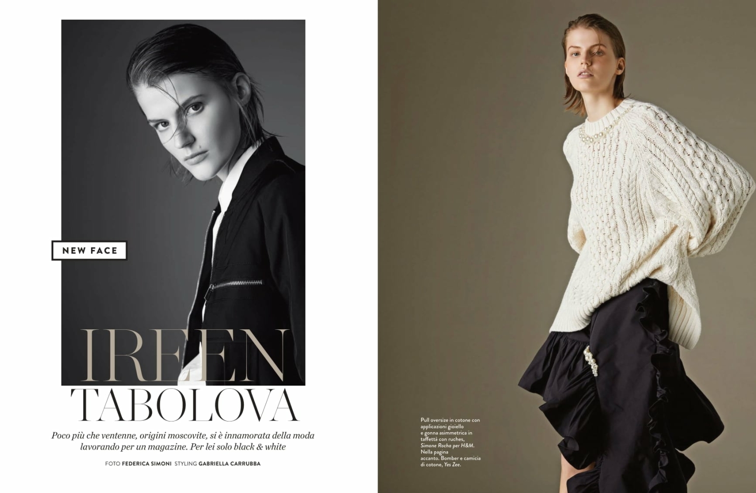 Ireen Tabolova by Federica Simoni for AMICA Magazine, March 2021