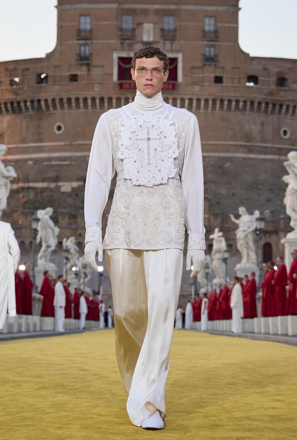 Lorenzo Gonzi at the Dolce & Gabbana Alta Sartoria 2025 Show Roma